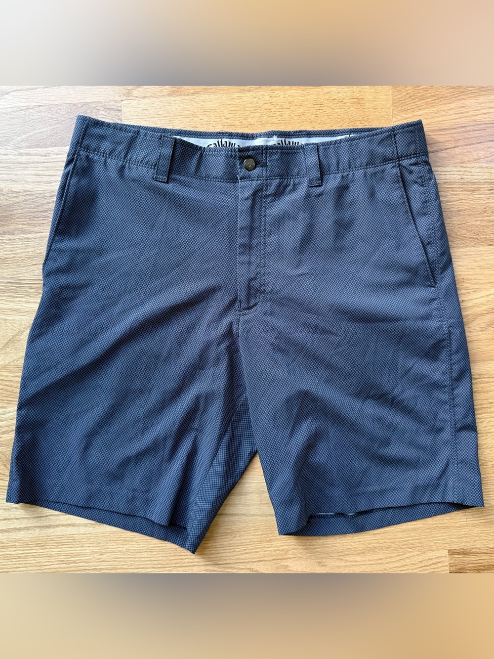 Men’s Callaway Caviar Black Gray Golf Shorts Size 36